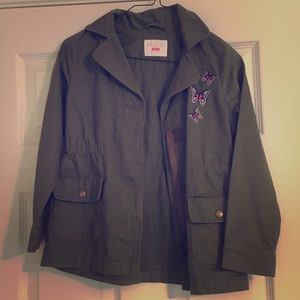 Children’s Place Army Green jacket 7/8